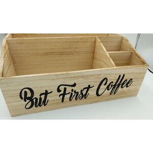 coffee organizer;BUT FIRST COFFEE storage box,(HM010)